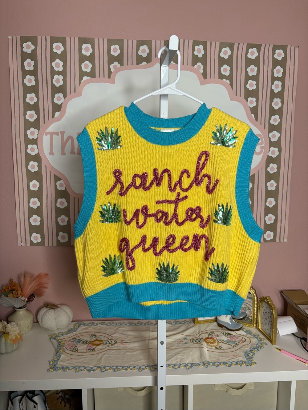 Queen of sparkles ranch water queen sparkle sweater sleeveless